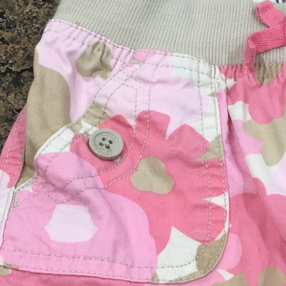 OshKosh Pink/tan floral pants - Picture 3 of 8